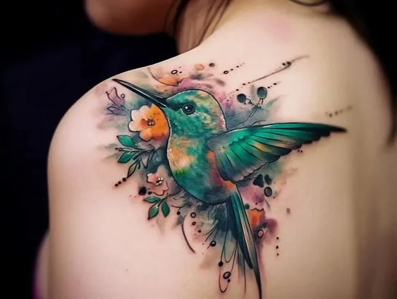 Hummingbird and Natural Motifs in Mexican Tattoo Art