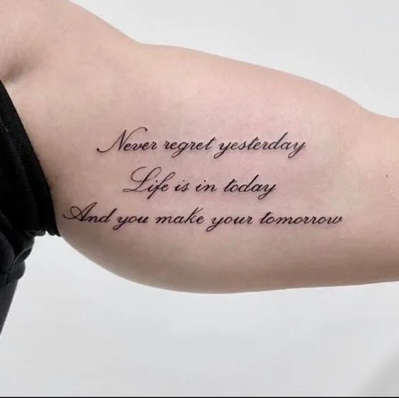 Different Body Areas for Showcasing Quote Tattoos