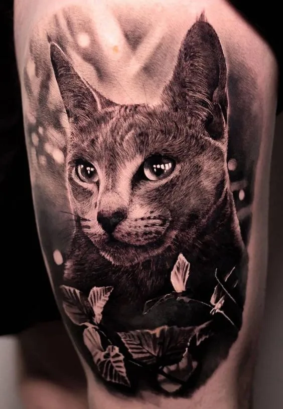 Conceptual Cat Memorial Tattoos: Meaningful Designs
