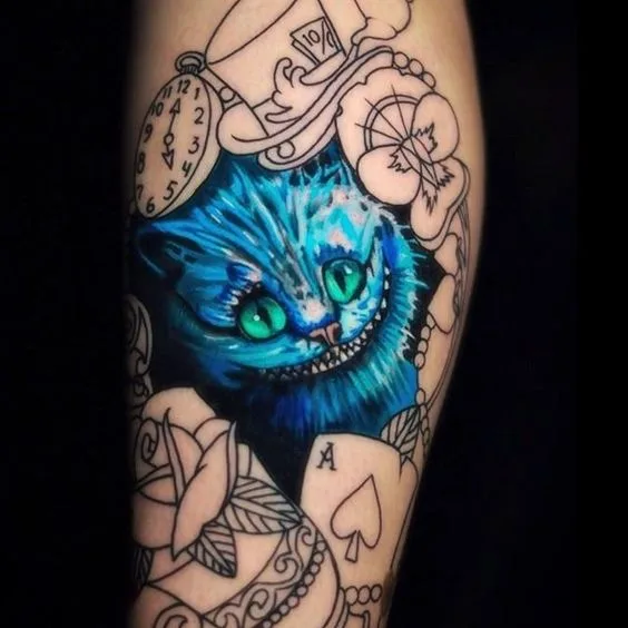 Cheshire Cat Tattoo Design Ideas