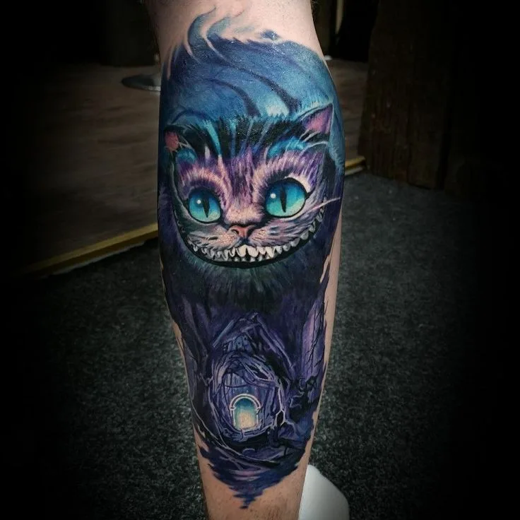 Popular Cheshire Cat Tattoo Styles