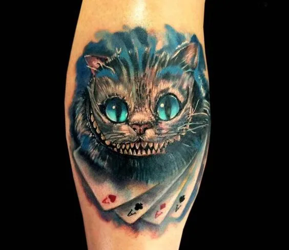 Colorful and Creative Cheshire Cat Tattoos