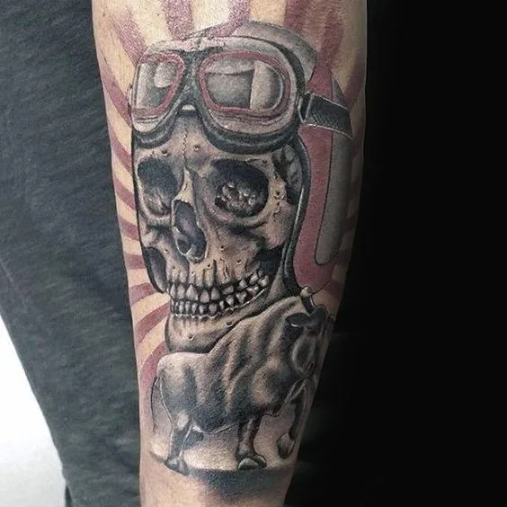 Inspiration from Kansas Harley Davidson Skull Tattoo Art