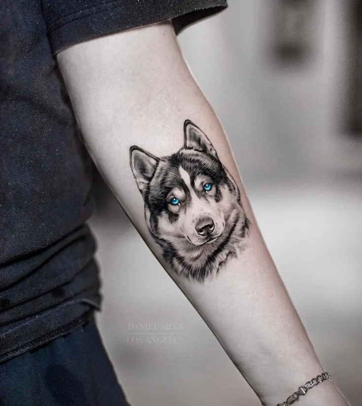 Realistic Husky Tattoos